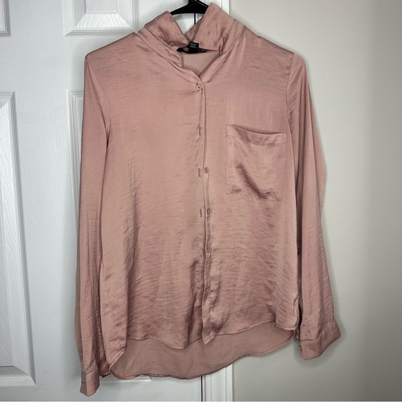 Peach Button Down Shirt - Picture 1 of 2